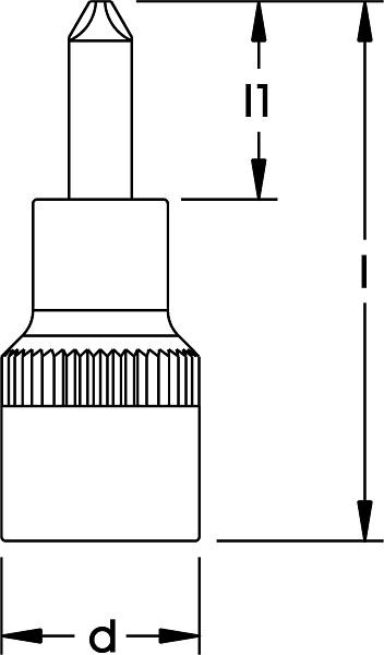 ELORA Schraubendreher-Einsatz 1/2", Kreuzschlitz, 3220-PH 2, 3220000022000