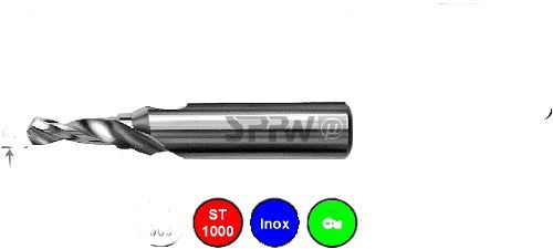 SPPW Stufenzentrierbohrer HSS-E05 Form D M3 - 2,5x3,2x6, 1236200300