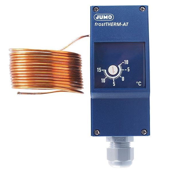 JUMO Frostschutzthermostat, -10 bis 15 °C, Fühlerleitung 3000 mm, IP40, 60003347