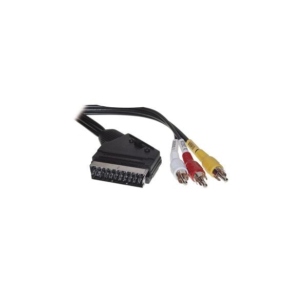 shiverpeaks BASIC-S, Scart-Stecker mit Schalter auf 3 Cinchstecker (Camcorder), stereo, (Y / R / W ) 5,0m, BS98034-5