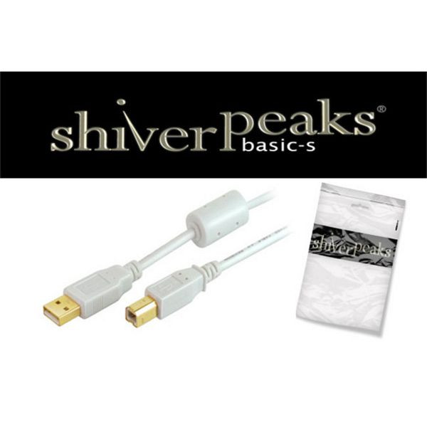 shiverpeaks BASIC-S, USB Kabel, Typ A Stecker mit Ferrit auf Typ B Stecker, HIGH SPEED, vergoldete Kontakte, USB 2.0, weiß, 3,0m, BS77023-WF