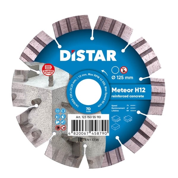 Distar Diamanttrennscheibe 1A1RSS 125 Meteor H12, 12315055110