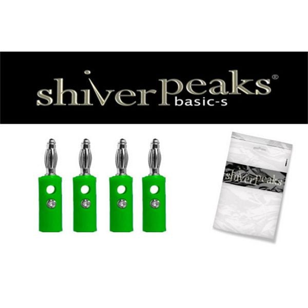 shiverpeaks BASIC-S, Bananenstecker, VE: 4 Stück, grün, BS56200-4G