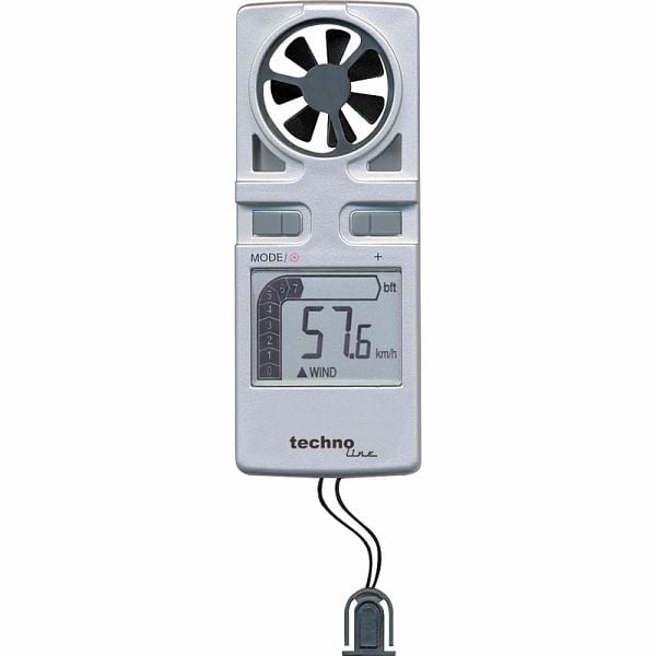 Technoline Hand-Windmesser, Windstärkeanzeige und Windgeschwindigkeitsanzeige, EA 3010