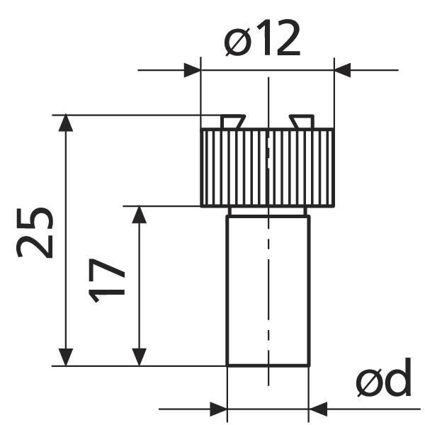 HELIOS PREISSER Einspannschaft, für Fühlerhebelmessgerät, ø 4 mm, h6, 715903