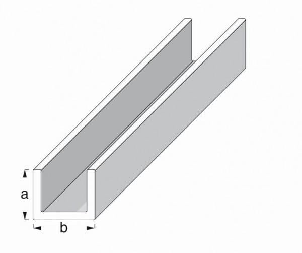 Vormann PVC U-Profile 10 x 12 x 1 weiß 1m, 055494100W