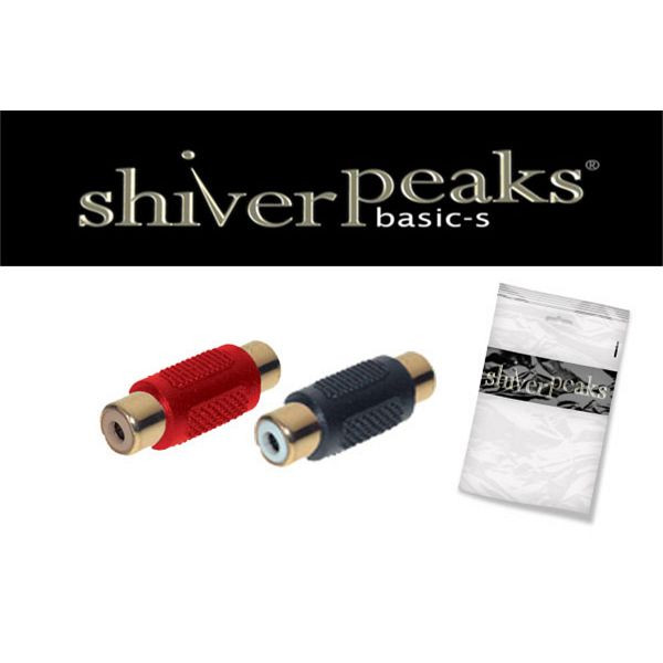 shiverpeaks BASIC-S, Adapter, Cinchkupplung auf Cinchkupplung, vergoldet, rot und schwarz, BS57040-G-SET