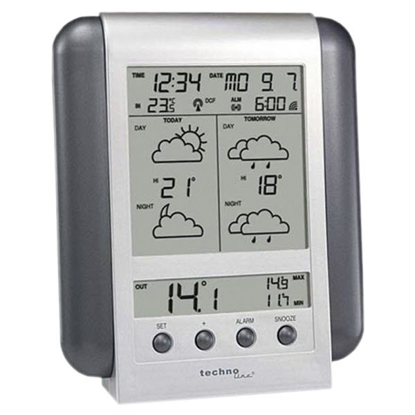 Technoline Meteotronic, DCF-77 Funkuhr, Abmaße: 135 x 166 x 28 mm, WM 5412