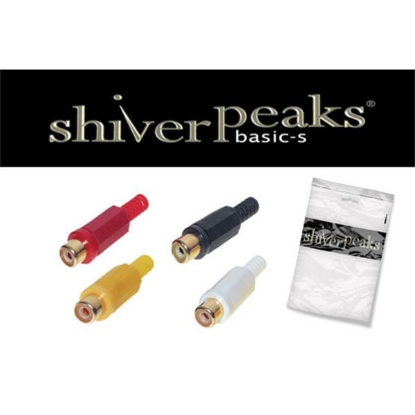 shiverpeaks BASIC-S, Cinchkupplung SET 4-teilig, vergoldete Kontakte, rot, schwarz, weiß, gelb, BS51500-G-SET