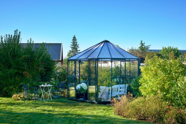 Halls Gewächshaus Atrium Grün mit 3mm Sicherheitsglas, SO8802