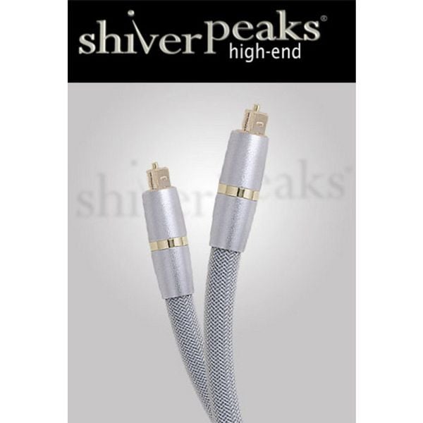 shiverpeaks HIGH-END-Lichtwellenleiterkabel, Toslink-Stecker auf Toslink-Stecker, Metall-Stecker, vergoldete Kontakte,-Silber-Nylon, 1,5m, 69006-1.5SPH-L