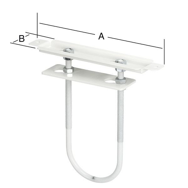 Vormann Vario-Heizkörperkonsolen 190 x 45 mm, weiß, VE: 2 Stück, 005102000W