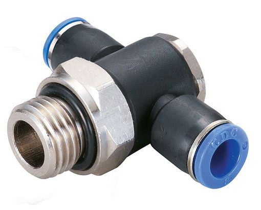 timmer B-TVTEd-4-1/8-KU, T-Verteiler-Einschraubverschraubung zylindrisch, Schlauch-Ø: 4 mm, Gewinde: 1/8", VE: 5 Stück, 03181620