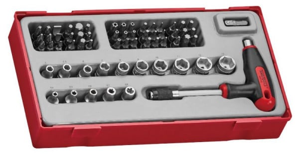 Teng Tools T-Griff-Bitantrieb-Set, TT1, 62 Teile, TTTHQ62