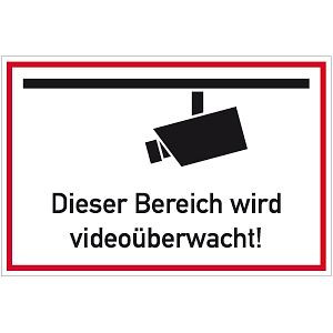 Moedel Dieser Bereich wird videoüberwacht!, Kunststoff, 300x200 mm, 60014