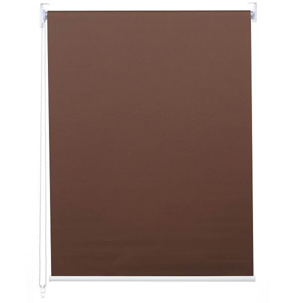 Mendler Rollo HWC-D52, Fensterrollo Seitenzugrollo Jalousie, 100x160cm Sonnenschutz Verdunkelung blickdicht, braun, 63342