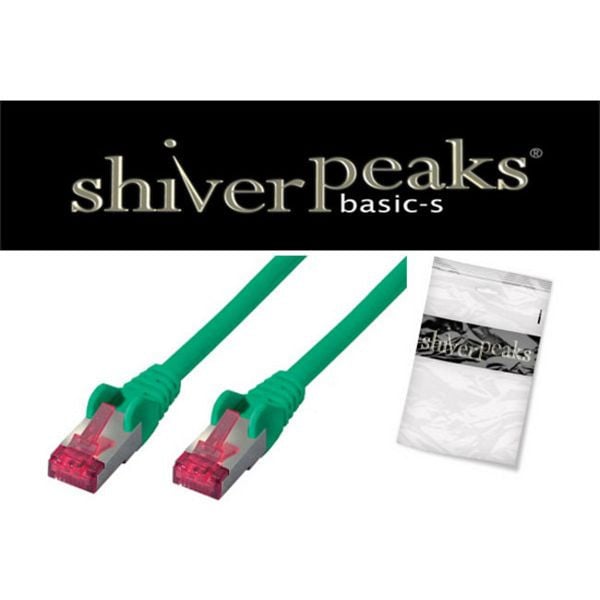 shiverpeaks Patchkabel S/FTP cat 6A, PIMF, HALOGENFREI, GHMT-zertifiziert, grün, 3,0m, BS75713-AG