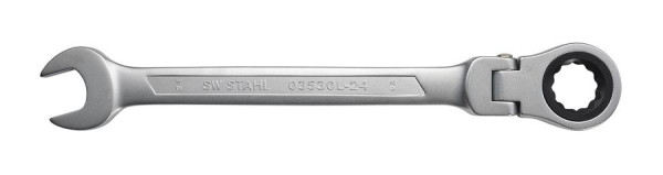 SW-Stahl Gabelringratschenschlüssel, 24 mm, mit Gelenk, 03530L-24