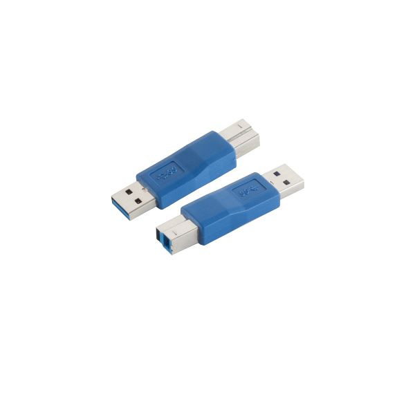 S-Conn USB Adapter 3.0 Typ A Stecker auf Typ B Stecker, blau, 77047-3