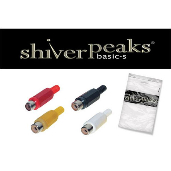 shiverpeaks BASIC-S, Cinchkupplung SET 4-teilig, rot, schwarz, weiß, gelb, BS51500-SET