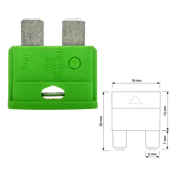 Offgridtec 30A KFZ Flachsicherung Spannung 6-32V, 8-01-001410