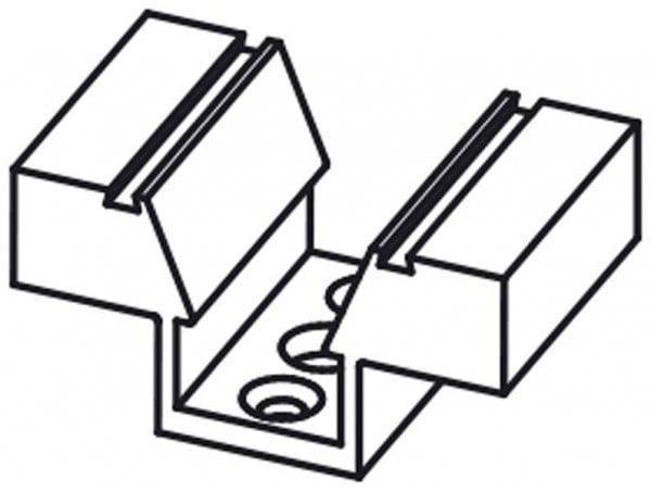 Mitee-Bite Alu-Außenprofil für Formschluss-Doppelkeilspanner X80050/X80055, X60140