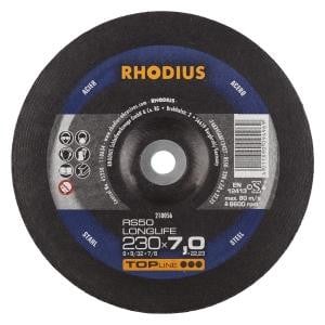 Rhodius TOPline RS50 LONGLIFE Schruppscheibe, Durchmesser [mm]: 230, Stärke [mm]: 7, Bohrung [mm]: 22.23, VE: 10 Stück, 210056