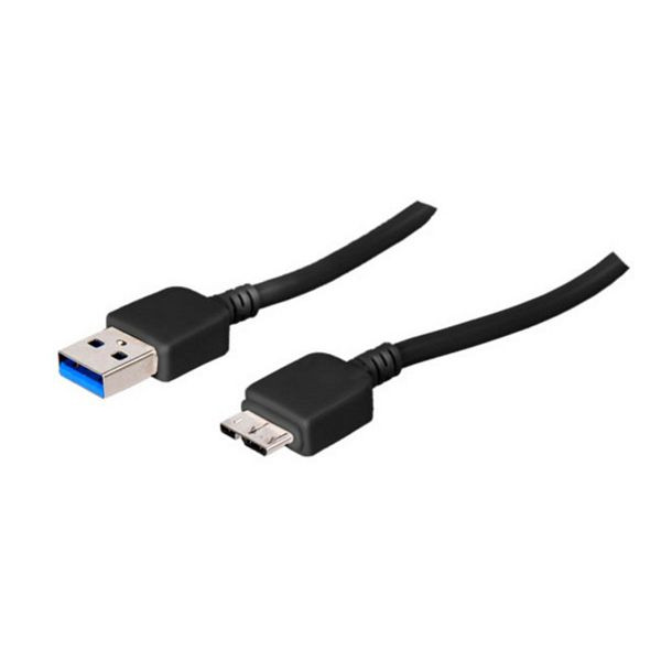 S-Conn Datenkabel Micro-USB 3.0 - USB A-Stecker 3.0 auf USB B-Micro Stecker, für Galaxy Note 3.0, schwarz, 1,0m, 33909