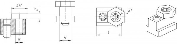 Mitee-Bite Komplett-Satz für T-Nut 12mm, X50646