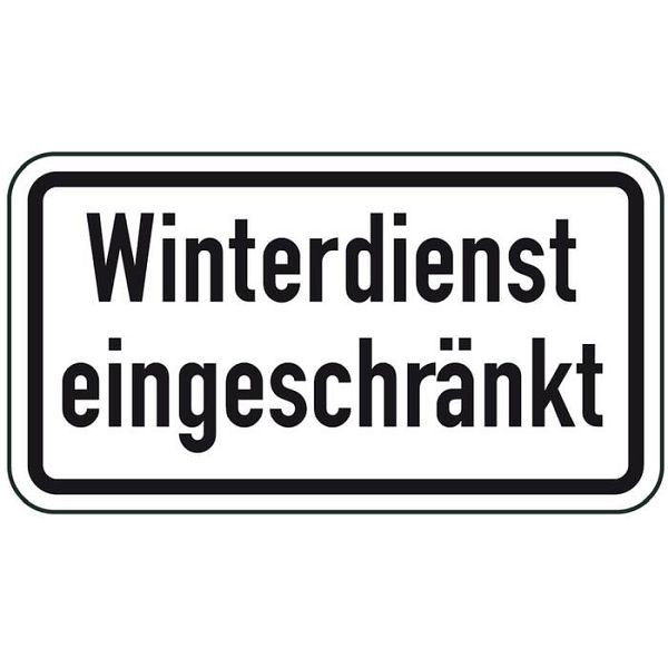 Stein HGS Winterschild/Verkehrszeichen Winterdienst eingeschränkt, 600x330mm, 14166