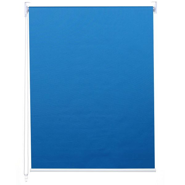 Mendler Rollo HWC-D52, Fensterrollo Seitenzugrollo Jalousie, 60x230cm Sonnenschutz Verdunkelung blickdicht, blau, 63385