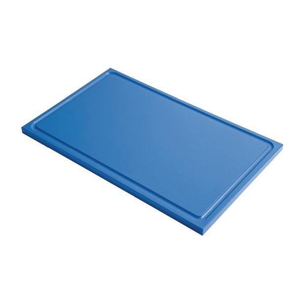 Gastro M Schneidebrett mit Saftrille GN1/2 blau, GN324