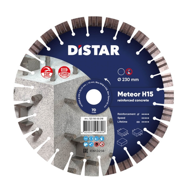 Distar Diamanttrennscheibe 1A1RSS 230 Meteor H15, 12315055018