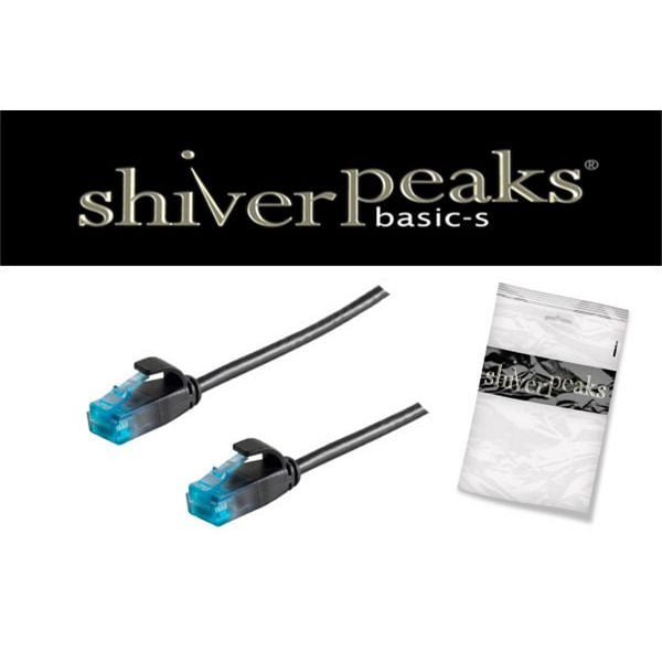 shiverpeaks BASIC-S, Patchkabel cat 6 U/UTP slim, schwarz 0,5m, BS08-22015