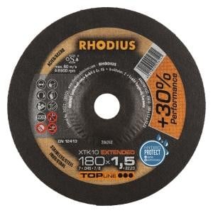 Rhodius TOPline XTK10 Extradünne Trennscheibe, Durchmesser [mm]: 180, Stärke [mm]: 1.5, Bohrung [mm]: 22.23, VE: 25 Stück, 206262