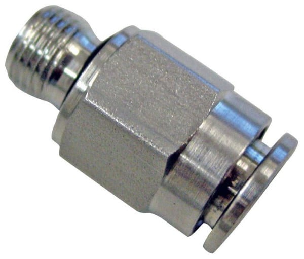 timmer BS-GE-8-1/8-VA, Gerade Einschraubverschraubung Dichtung FKM, Schlauch-Ø: 8 mm, Gewinde: 1/8'', VE: 10 Stück, 03015060