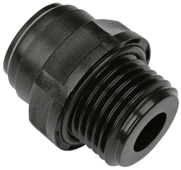 timmer B-GE-15-1/2-KU-H2O, Gerade Einschraubverschraubung, zylindrisch, für Wasser, Schlauch-Ø: 15 mm, Gewinde: 1/2'', VE: 5 Stück, 03080125