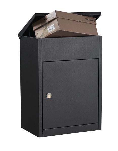 Allux Paketbriefkasten Allux 500 Schwarz mit Ruko-Schloss, F54502