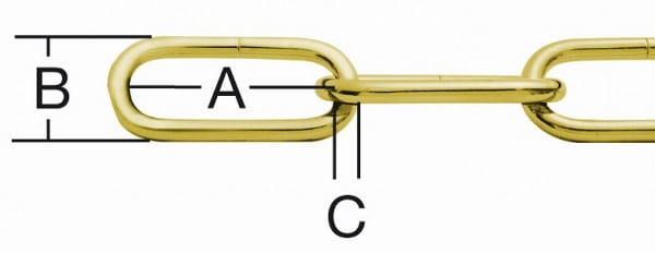 Vormann Zierkette 2,8 mm vermessingt, VE: 30 Meter, 008215028V