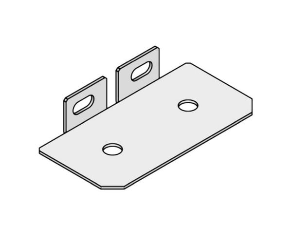 hofe Stahl-Fußplatten, verzinkt, - U-Form, Z019