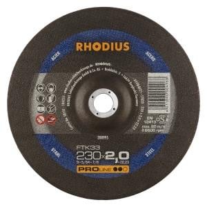 Rhodius PROline FTK33 Freihandtrennscheibe, Durchmesser [mm]: 230, Stärke [mm]: 2, Bohrung [mm]: 22.23, VE: 25 Stück, 200995