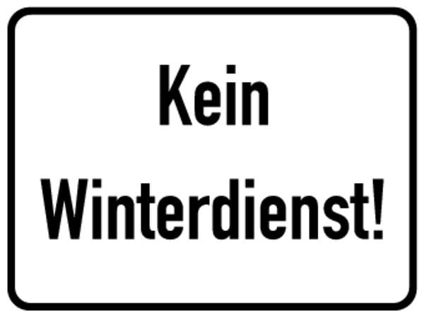 Schilder Klar Kein Winterdienst!, 400x300x0.6 mm Aluminium geprägt, 428/00