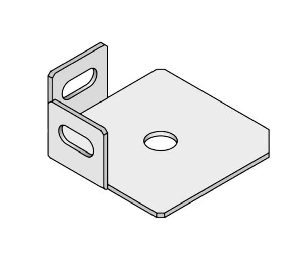 hofe Stahl-Fußplatten, verzinkt, - L-Form, Z017