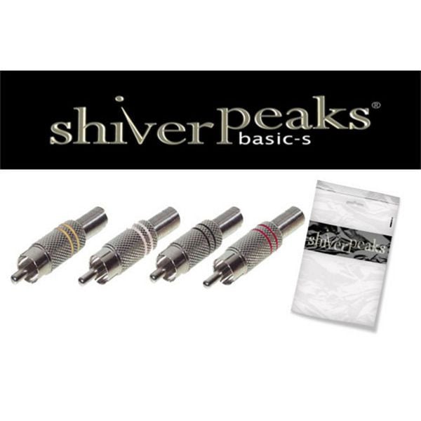 shiverpeaks BASIC-S, Cinchstecker SET 4-teilig, rot, schwarz, weiß, gelb, BS52000-SET