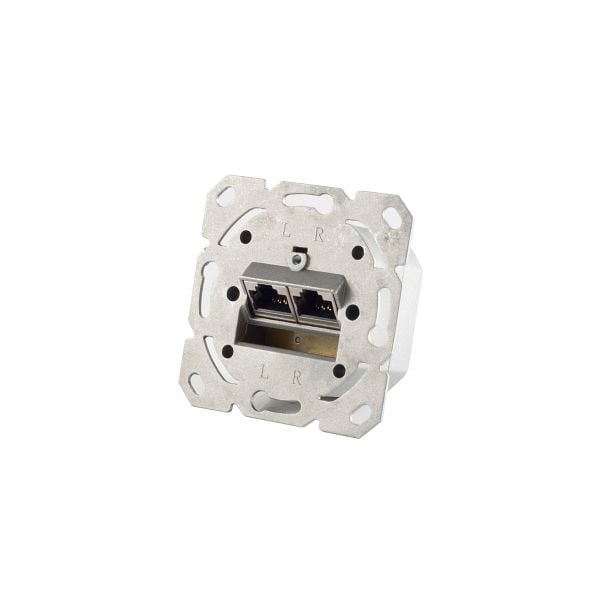 shiverpeaks BASIC-S, cat6A Netzwerkdose 2-Fach designfähig, horizontale Kabelführung, BS74280