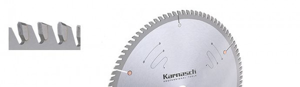 Karnasch Hartmetall-bestücktes Kreissägeblatt Harte Kunststoffe- Abrasive Werkst.- Fertigschnitt 300x3,2/2,2x30mm 96 TFF-P - NL: UNI, 111460300020