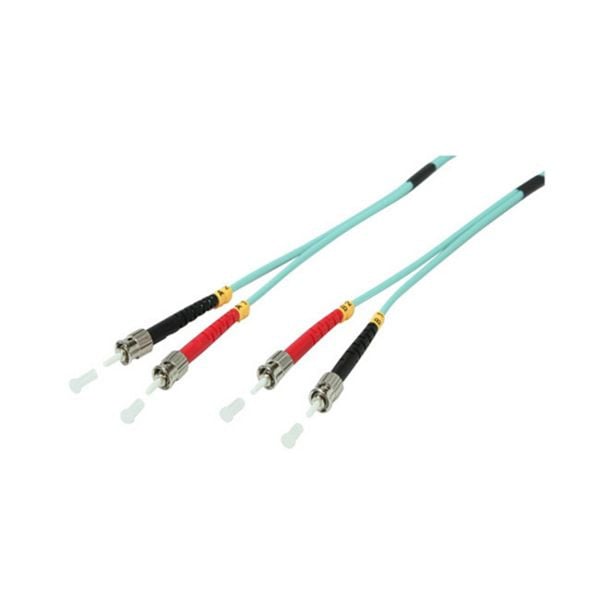 shiverpeaks BASIC-S, Duplex Patchkabel ST/ST 50/125µ, OM3, aqua, 2,0m, BS77902/3