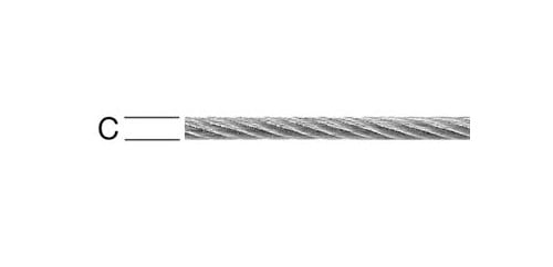 Vormann Stahldrahtseil 1 mm 7 x 7+Stahl, VE: 500 Meter, 008501010RF