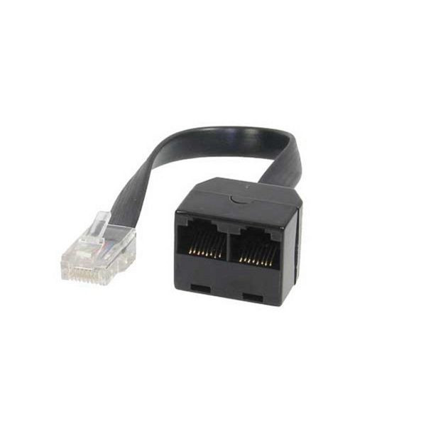 shiverpeaks BASIC-S, Western-Stecker 8/8 (RJ45) auf 2 Western-Kupplung 8/8 (RJ45), ohne Widerstände, 0,1m, BS71231-8