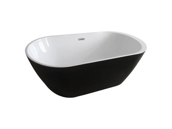 HOME DELUXE Freistehende Badewanne CODO - Schwarz, 24171